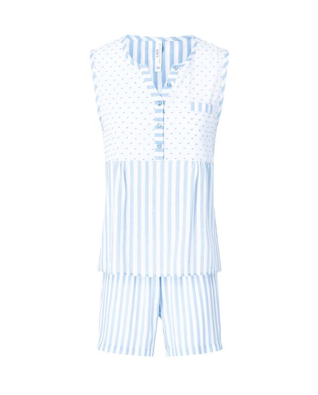 Pijama de Mujer con Estampado Plumeti y Rayas A... image number null