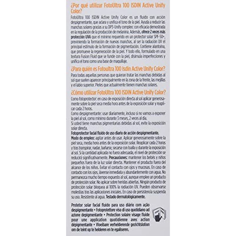 ISDIN FotoUltra 100 Active Unify SPF 50+, Prote... image number null