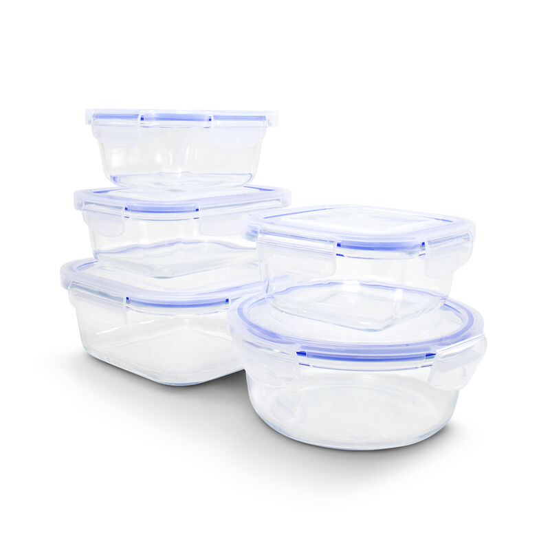 Set de 10 Contenedores de Vidrio Herm&eacute;ticos y 2... image number null