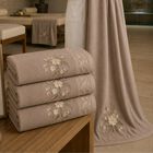 Set De 3 Toallas De Ba&ntilde;o Caf&eacute; Premium 70x140 Cm Extra Suaves Alta Absorci&oacute;n