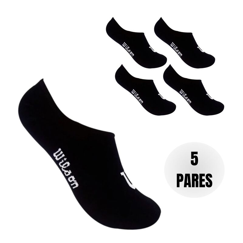 Wilson 5 Pares de Liner para Hombre, Color Negr... image number null