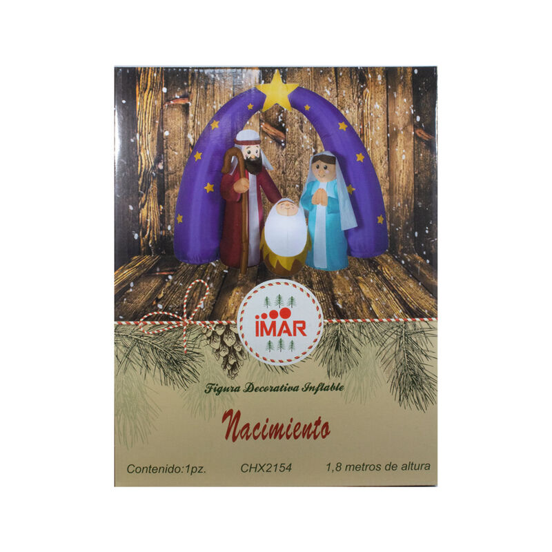 Inflable Navide&ntilde;o Nacimiento Luz Led 1.80 Mts image number null