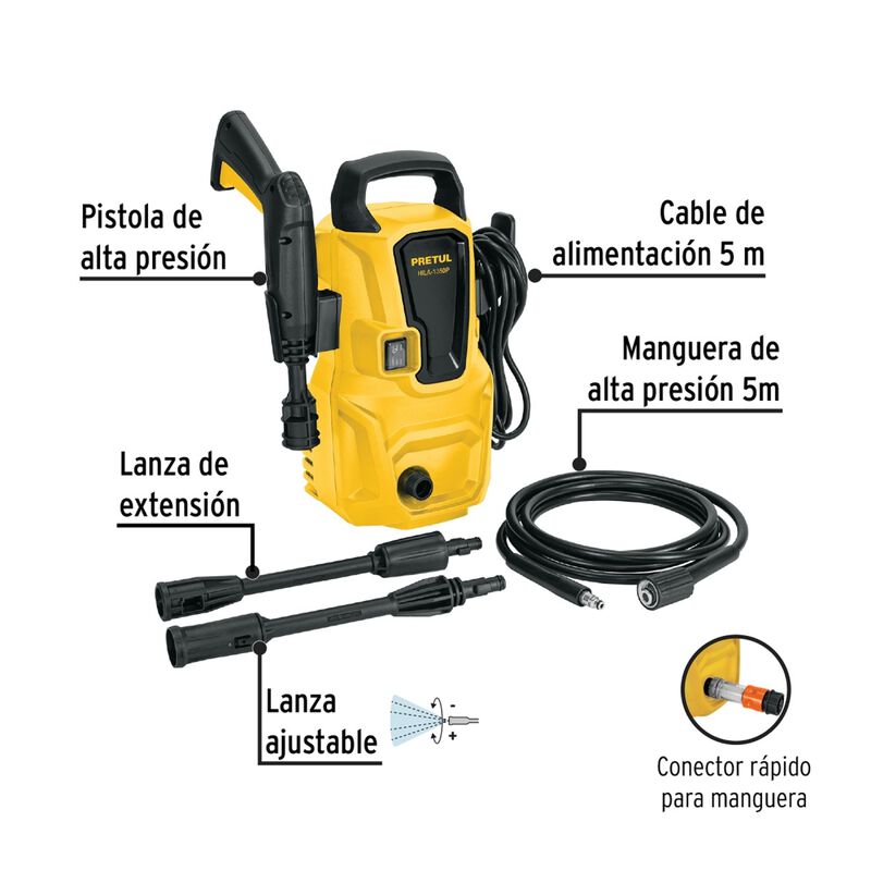 Hidrolavadora El&eacute;ctrica Pretul /Truper Hila-135... image number null