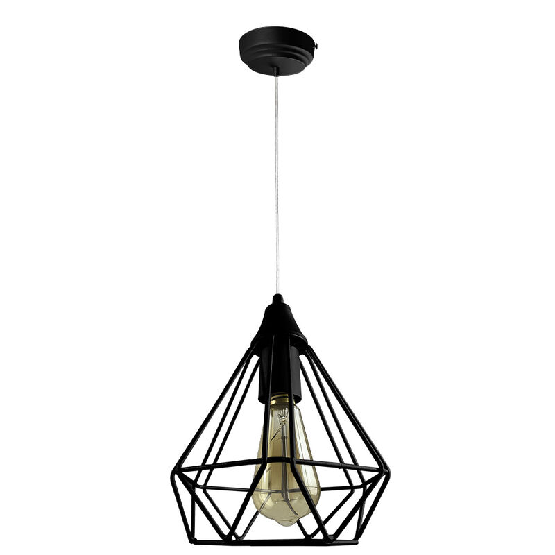 L&aacute;mpara Colgante Vintage Negra Mil Luces image number null