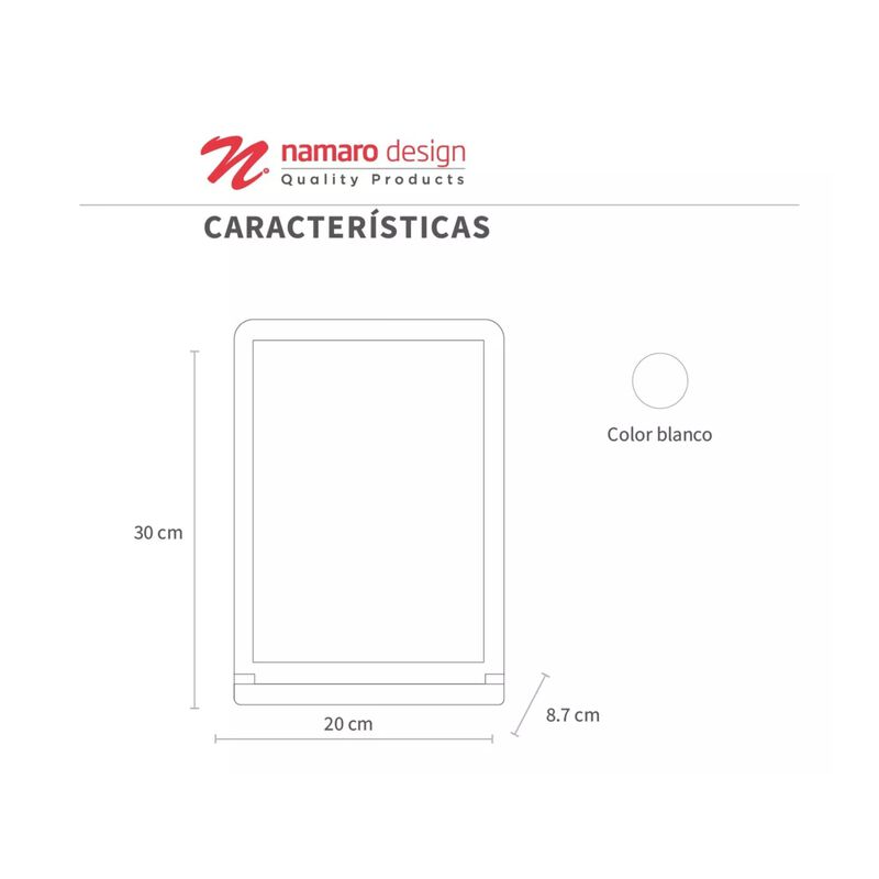 Espejo De Succi&oacute;n Para Ba&ntilde;o Namaro Design image number null