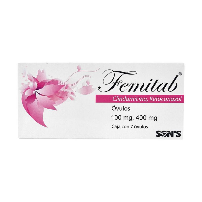 Femitab Ketoconazol Ovulos 100/400 Mg 7 C&aacute;psula... image number null