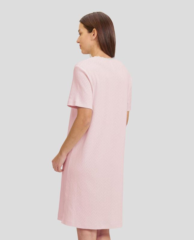 Camis&oacute;n Lencero con Puntilla de Manga Corta Ros... image number null