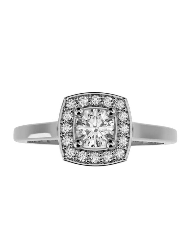 Anillo de Compromiso de 14K con Diamante de Lab... image number null