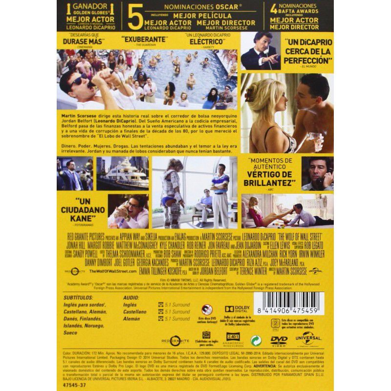 El Lobo De Wall Street [dvd] (2013) The Wolf Of... image number null