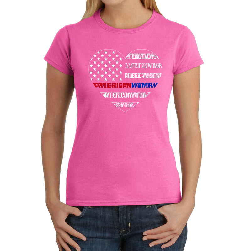 Camiseta Word Art Para Mujer - American Woman- ... image number null
