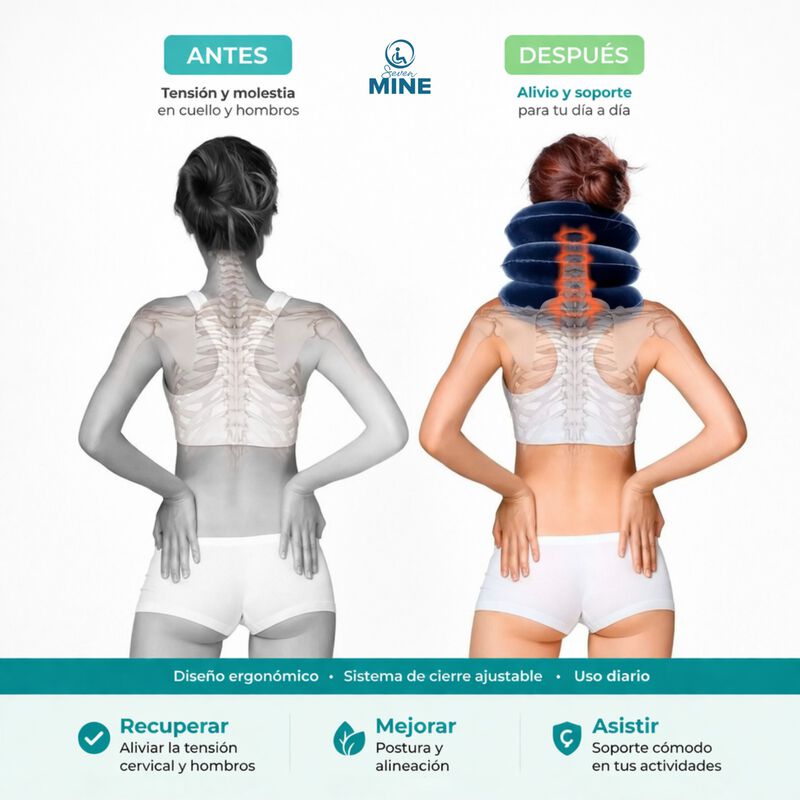 Collar&iacute;n Cervical Inflable De Tracci&oacute;n &ndash; Alivio... image number null
