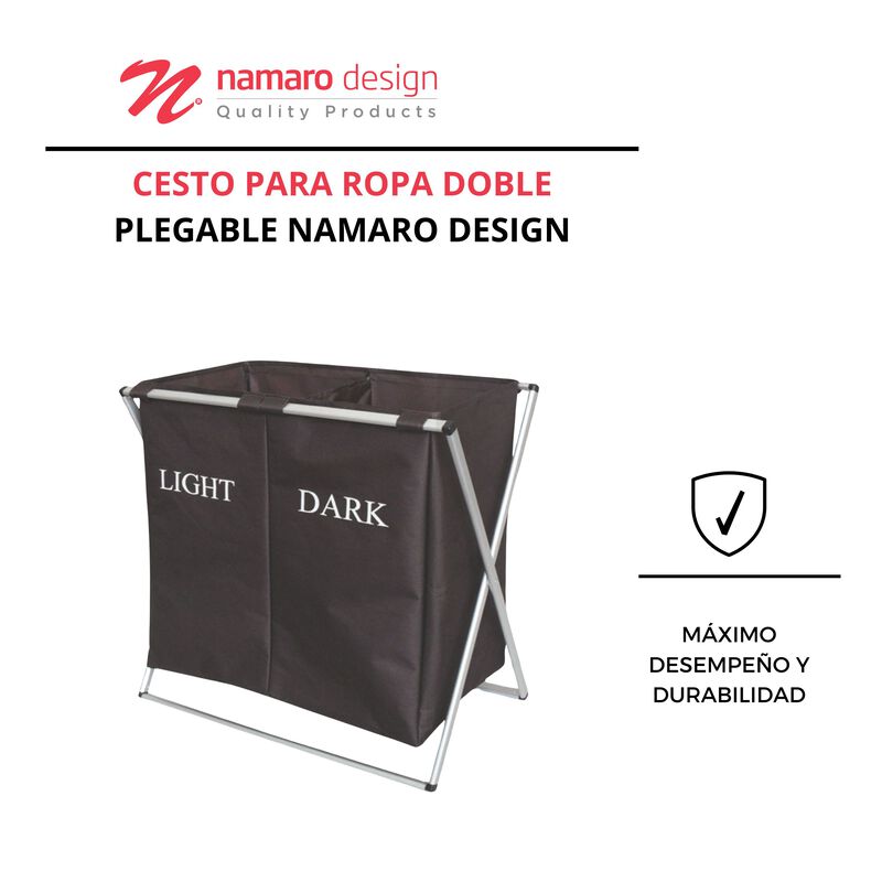 Cesto Para Ropa Doble Plegable Namaro Design image number null
