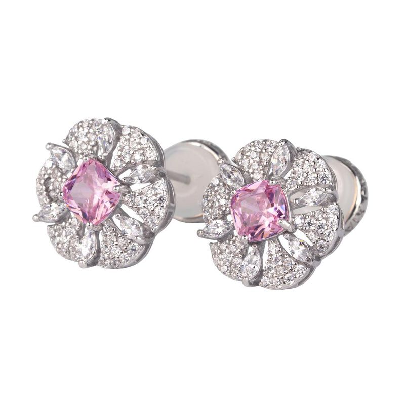 Aretes Fiora Luckyly Plata .925 Con Zirconia C&uacute;... image number null