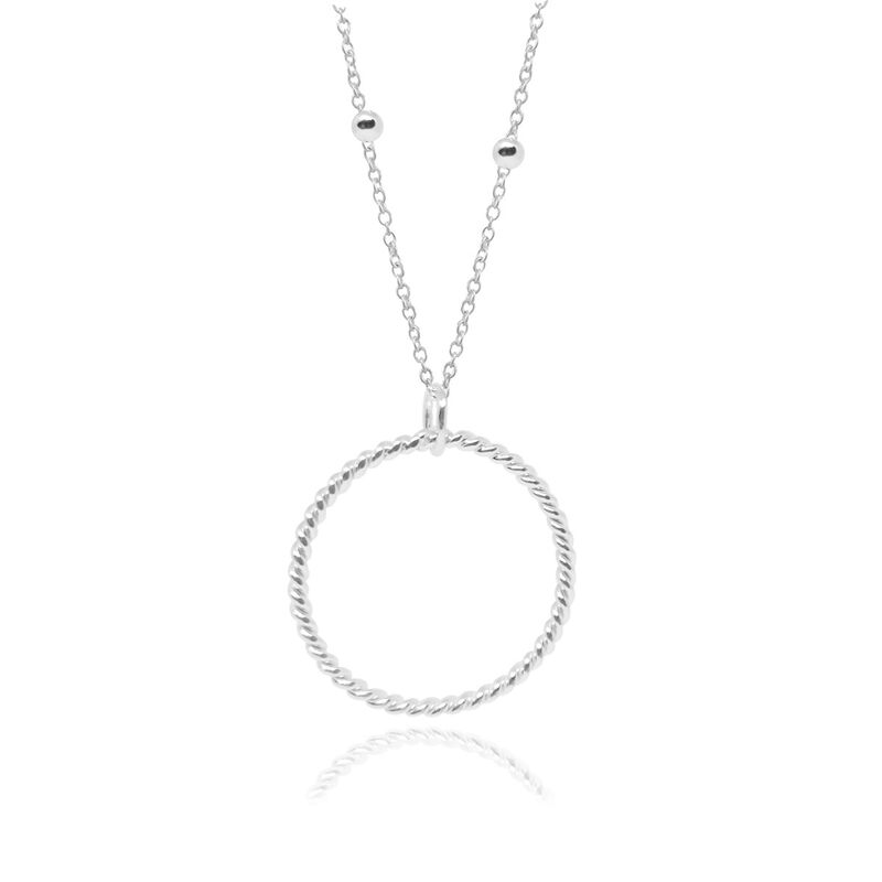 Dije Bejuco con cadena de bolitas de plata .925 image number null