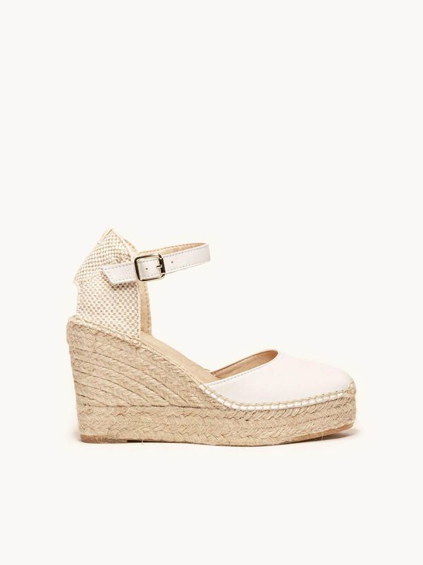 Alpargata de Cu&ntilde;a Alta Marga Napa Blanco image number null