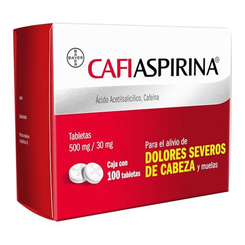 Cafiaspirina Tabletas Orales, Paquete de 100 Pi... image number null