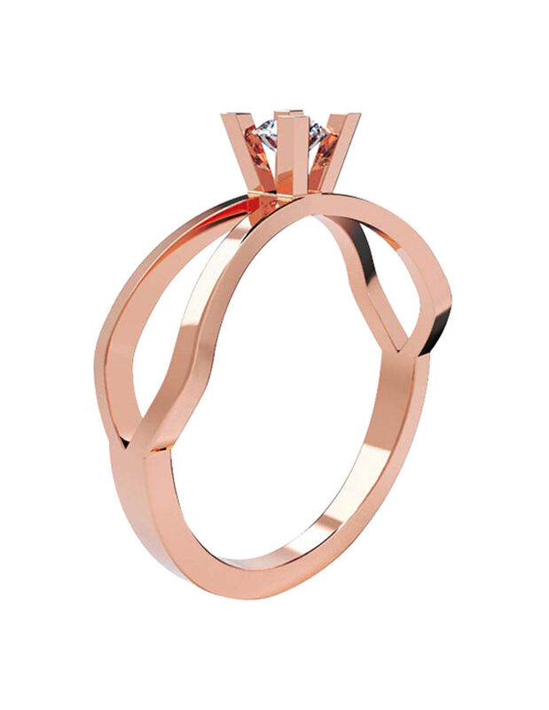 Anillo de Compromiso en Oro de 10K con Circonia... image number null