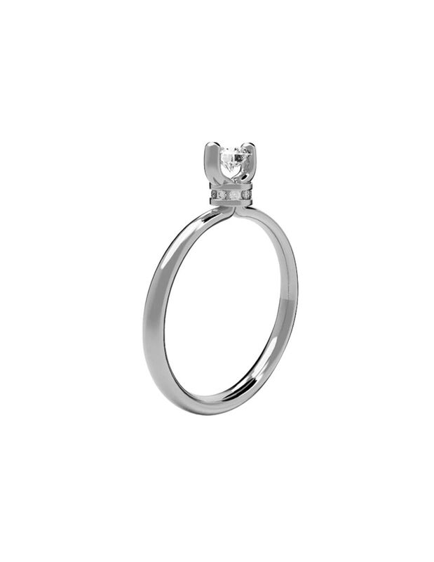 Anillo de Compromiso de 14K con Circonia Talla ... image number null