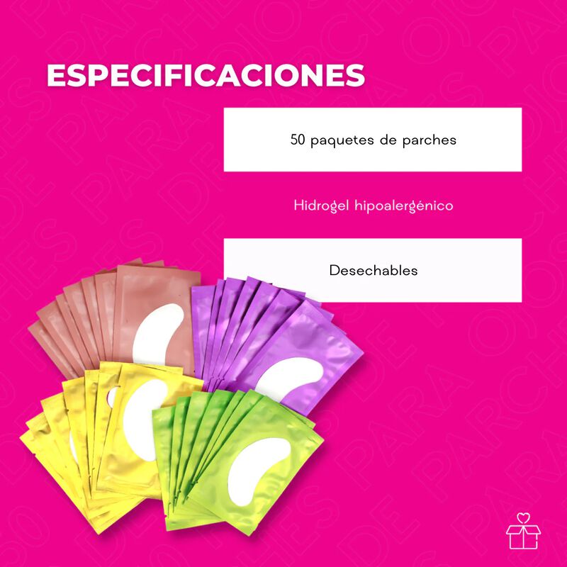 50 Pares Parches Empaque Rosa Plata Morado Cadu... image number null