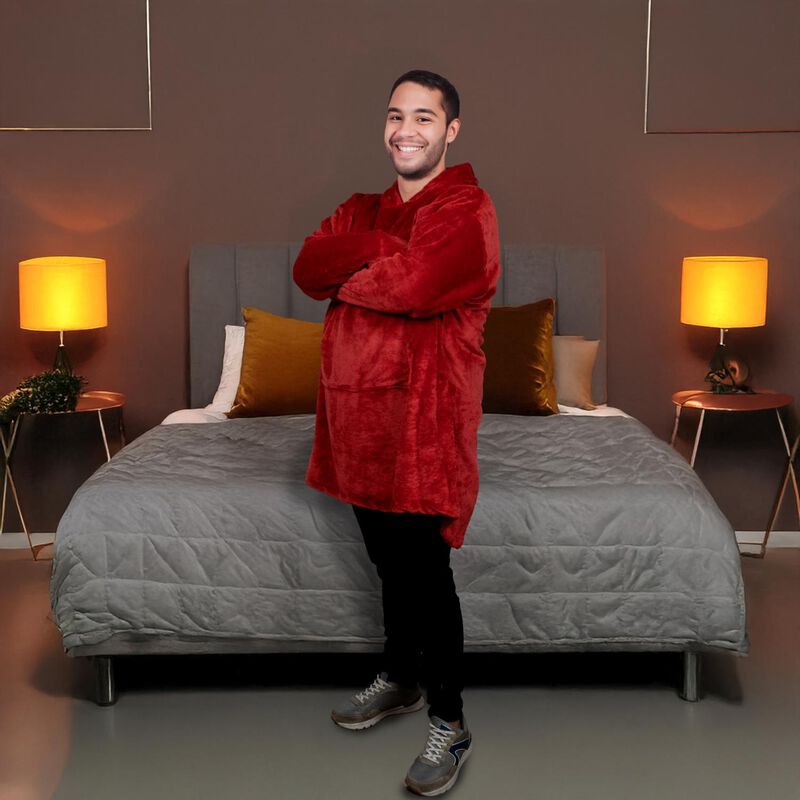 Pijama Adulto Unitalla Sudadera Cobija  Vino image number null