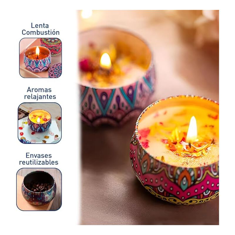 Set de 8 Velas Aromaticas Decorativas de 2.2 Oz... image number null