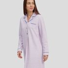 Camisón Largo Estampado con Botones Rosa