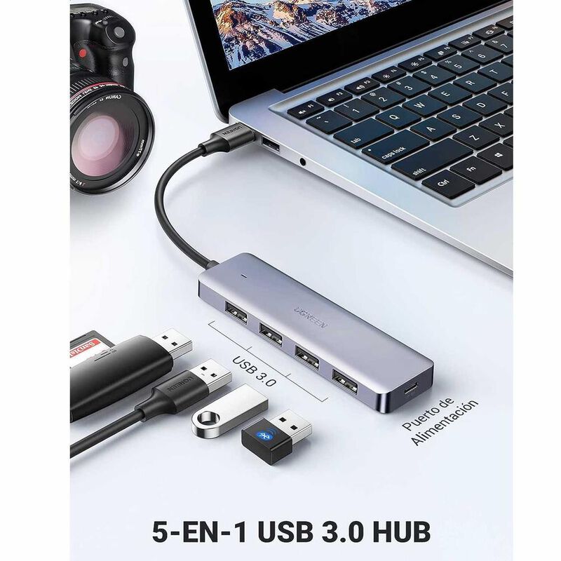 Cable HUB Adaptador UGREEN USB 3.0 puertos 5 en... image number null