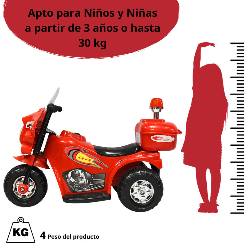 Moto Montable El&eacute;ctrica para Ni&ntilde;os Luces y Soni... image number null