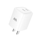 Cargador AC MYBAT Dual USB-C 35W GaN Universal Blanco (sin cable)