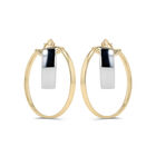 Arracadas Bicolor Oro 10k 20mm (sku A) | Bizzarro