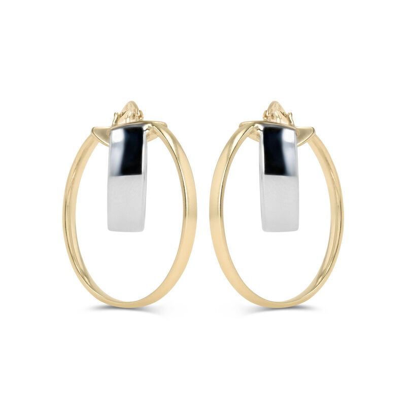Arracadas Bicolor Oro 10k 20mm (sku A) | Bizzar... image number null