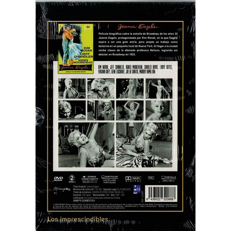 Jeanne Eagels Dvd 1957 Edici&oacute;n Especial Con Fun... image number null