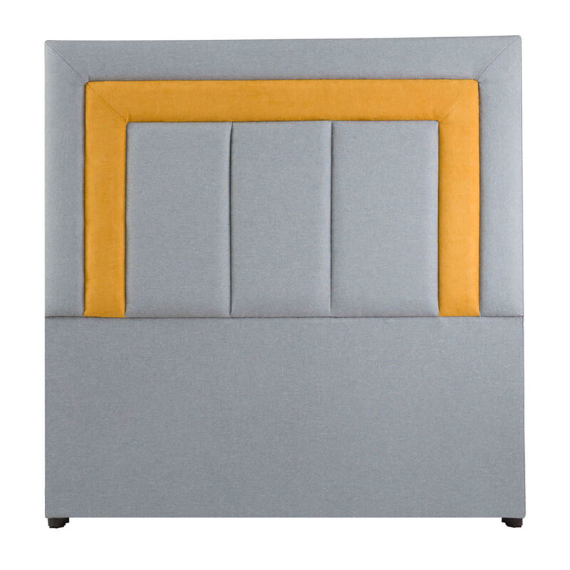 Cabecera Matrimonial Dicasa Bora Gris-Mostaza image number null