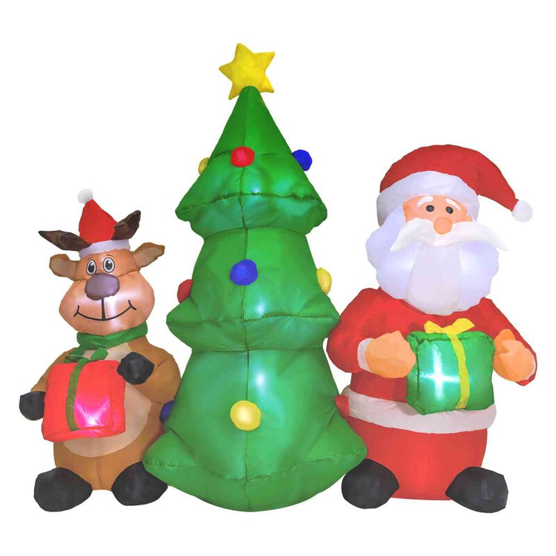 Inflable Navidad Santa Reno Arbol Luz Led Decor... image number null