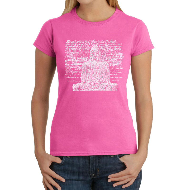 Camiseta Word Art Para Mujer - Buda Zen- Rosa image number null