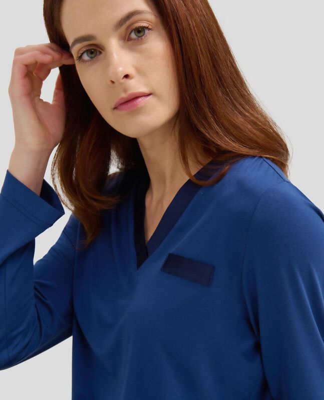 Pijama Modal Azul Marino image number null