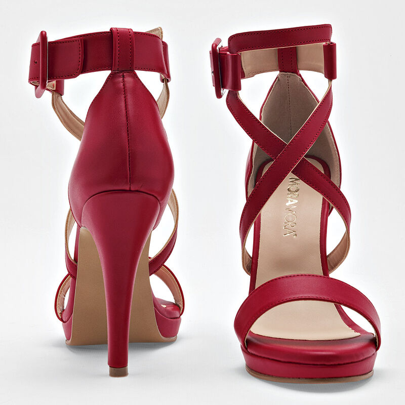 Moramora Zapatilla para mujer rojo image number null