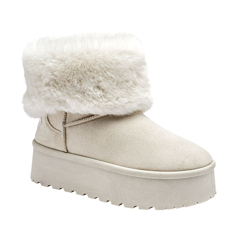 Moramora Bota con peluche para mujer beige blan... image number null
