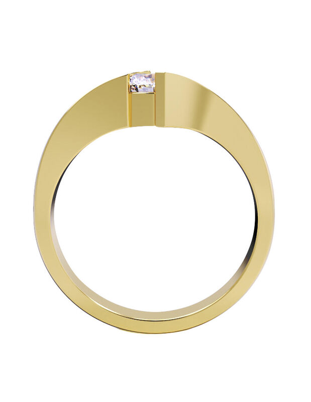 Anillo de Compromiso en Oro de 10K con Circonia... image number null