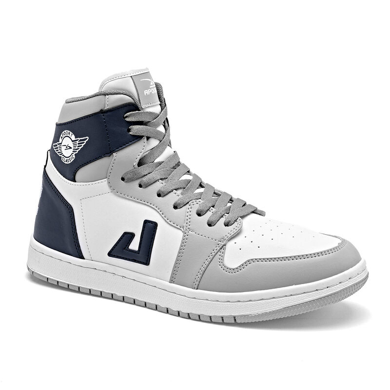 Apoort Tenis urbano para hombre blanco gris mar... image number null