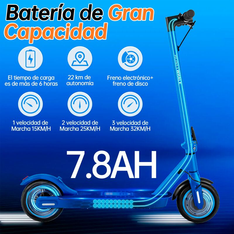 Scooter El&eacute;ctrico M2 Pro Honey Whale azul image number null