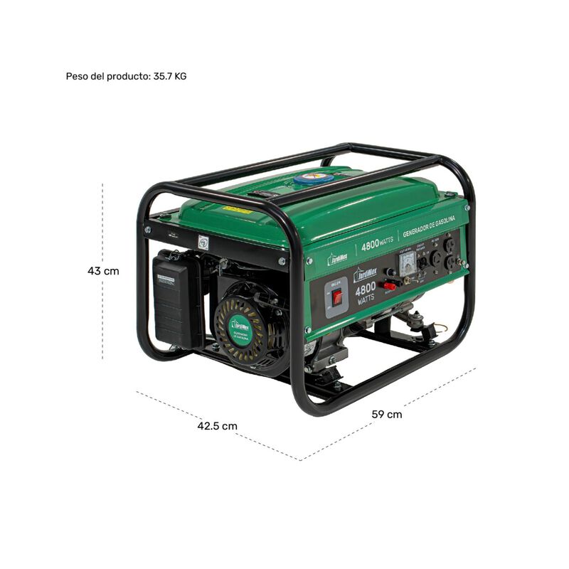Generador Portatil Gasolina Motor 4 Tiempos 480... image number null