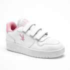 American Fire tenis escolar para ni&ntilde;a blanco rosa cod 140203-D