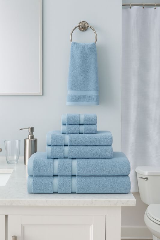 Juego de 6 Toallas de Microfibra Suaves y Absor... image number null