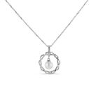 Dije Oro Blanco 14k Con Perla | Bizzarro