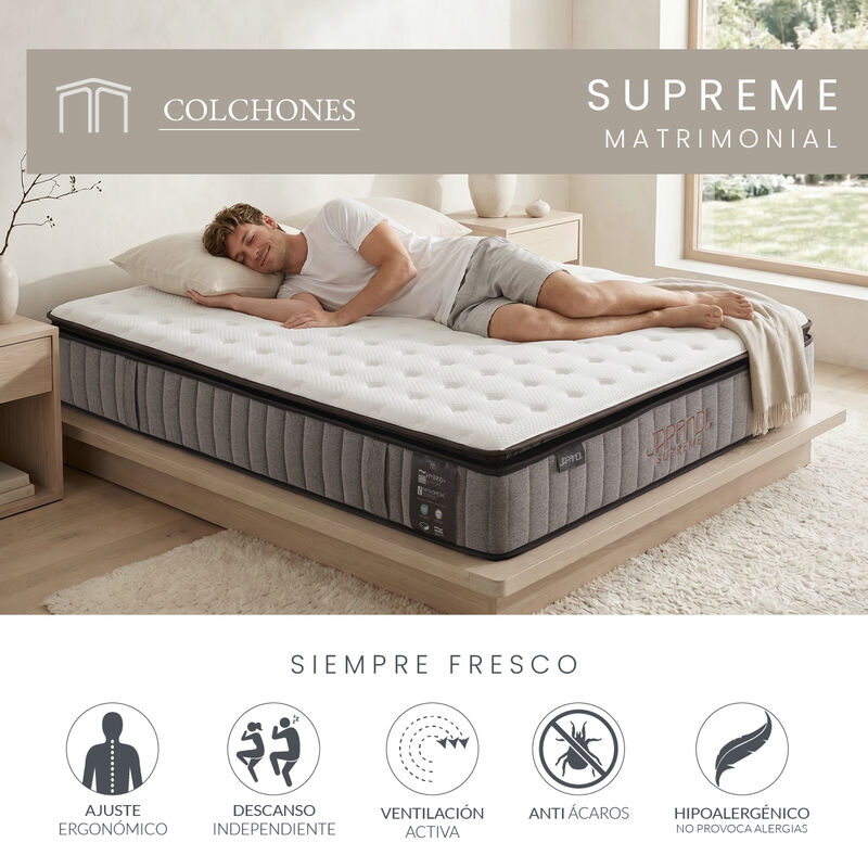 Colch&oacute;n Matrimonial Japandi Supreme Memory Foam... image number null