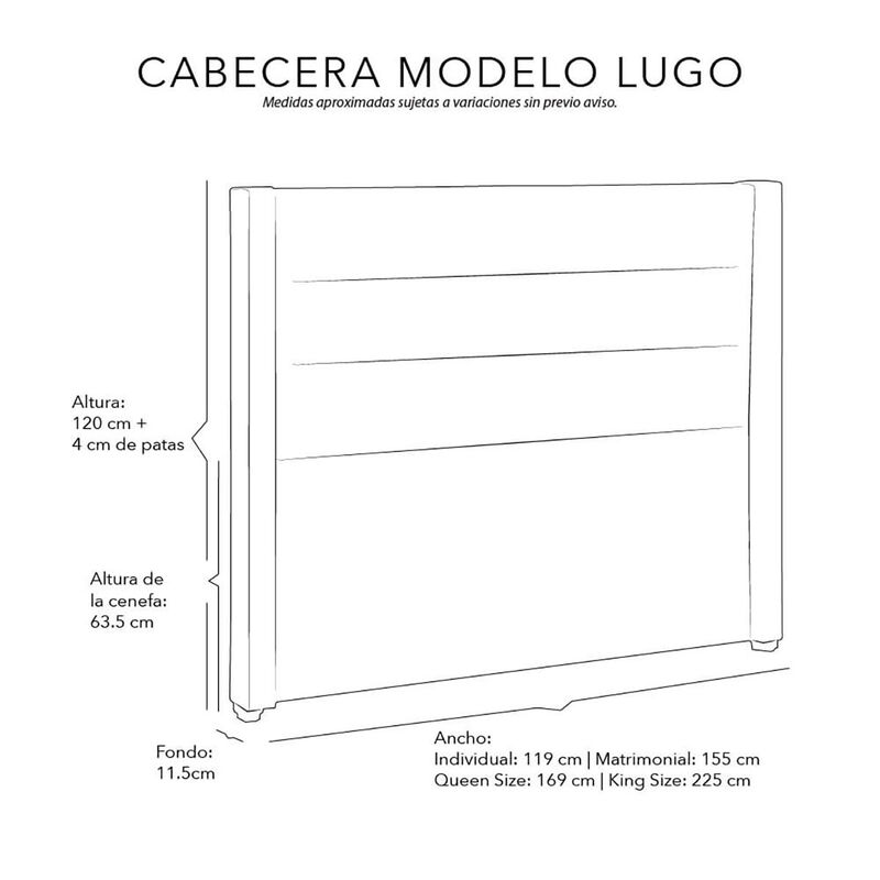 Cabcera King Size Dicasa Lugo Azul image number null