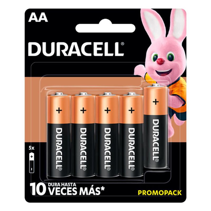 Pila Duracell Alcalina AA Con 5 Piezas 1.5v MN1... image number null
