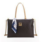 Bolsa Tote Grande Con Troquelado Color Caf&eacute;