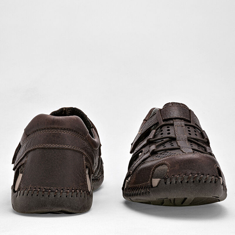 Lobo Solo Sandalia para hombre caf&eacute; image number null